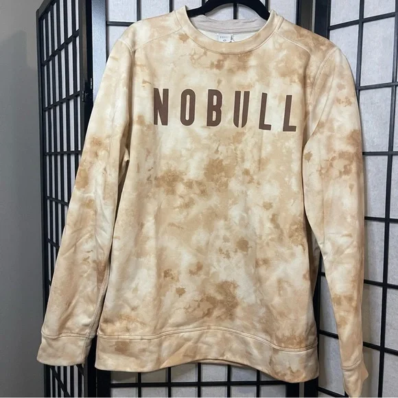 NOBULL Beige Tie-Dye Crewneck Sweater - Picture 1 of 3